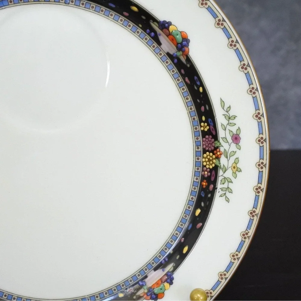 Rare Vintage Lenox Coronado Pattern Porcelain Snack Plate Set x 6